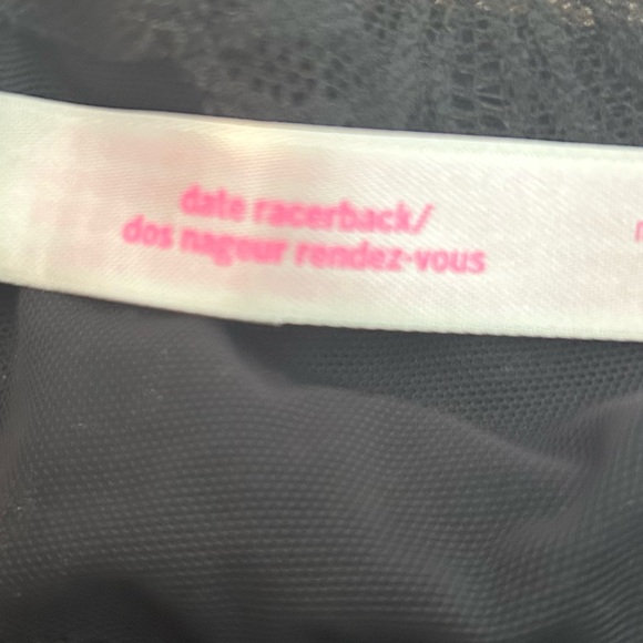 PINK Victoria's Secret Black Lace Racerback Front Close SZ 32D - Picture 7 of 7